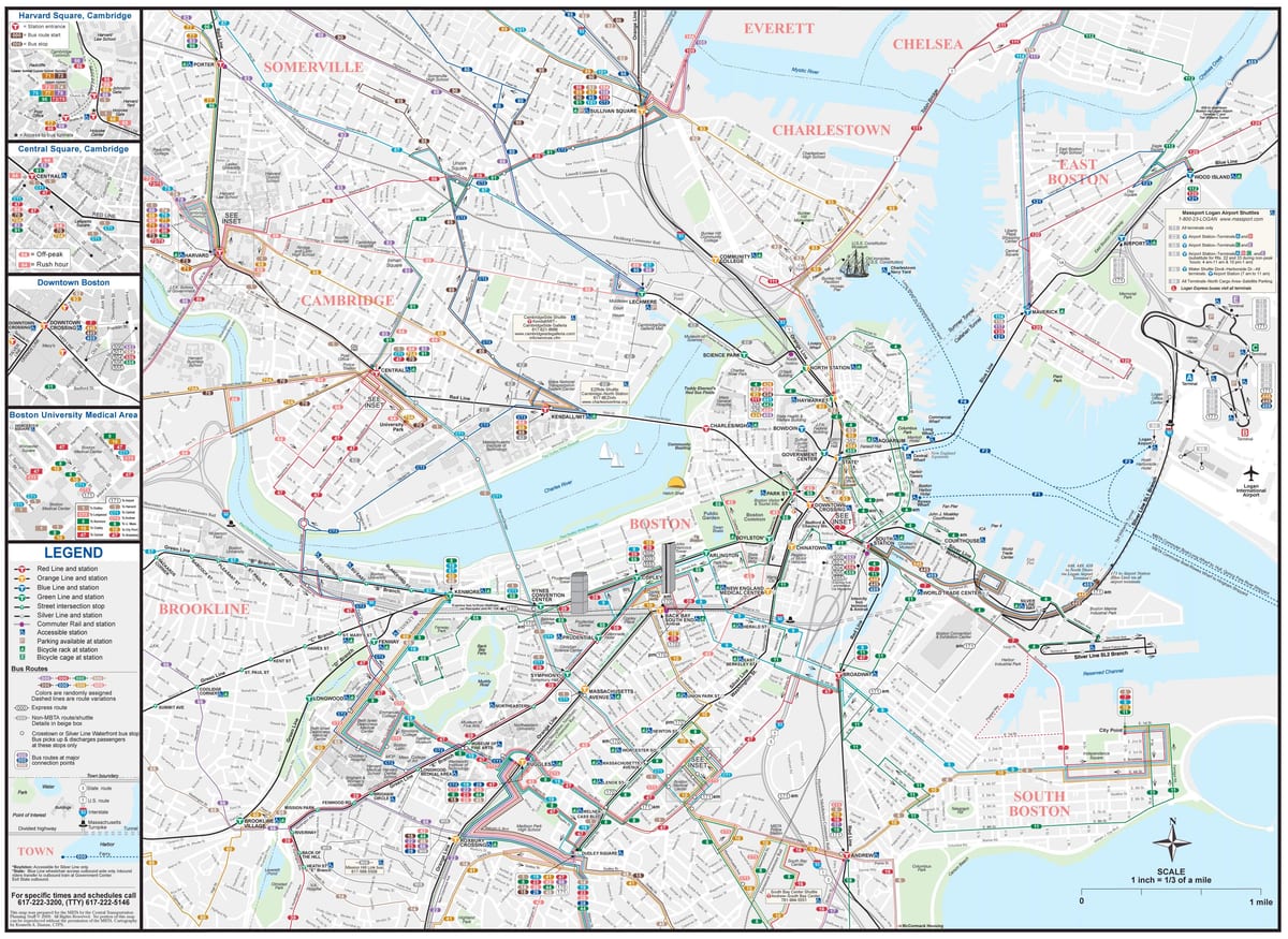 MBTA автобуска карта