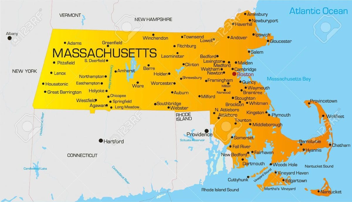 Massachuset мапа
