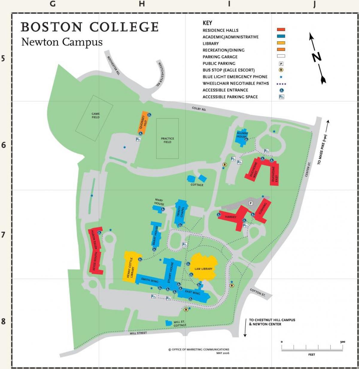 карта на колеџот во Бостон