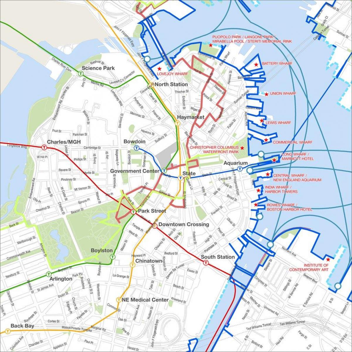 Бостон прошетка мапа