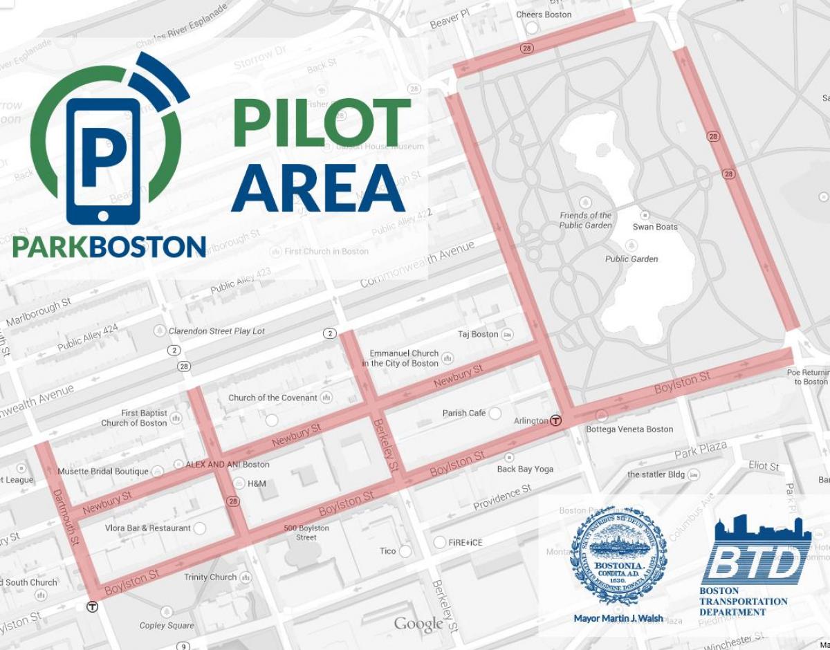 Бостон паркинг метар мапа