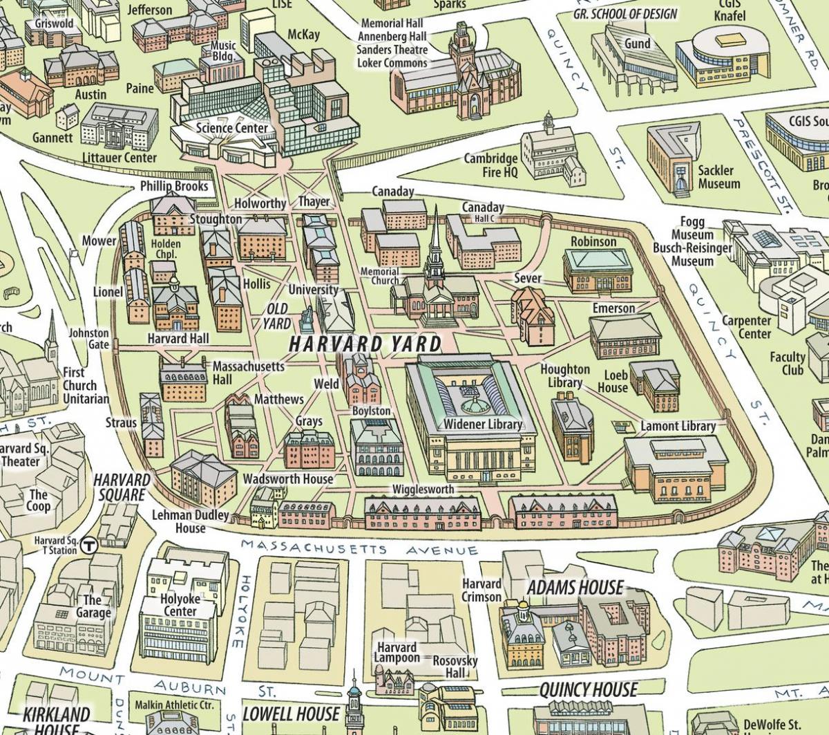 карта на универзитетот Харвард