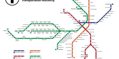 Метрото во Бостон мапа