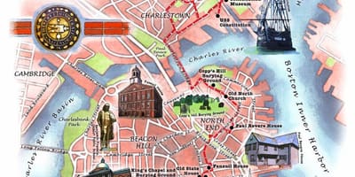 Карта на Бостон слобода трага