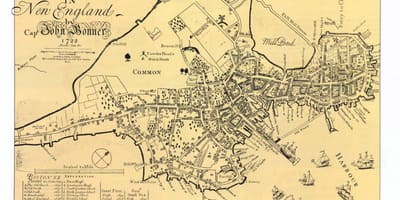 Стара карта на Бостон