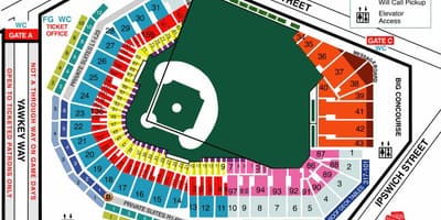 Fenway седиште карта