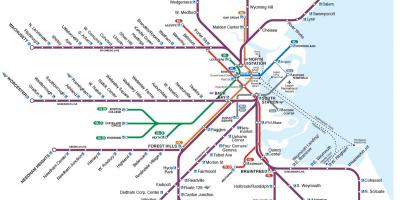 Патнички железнички мапата Бостон