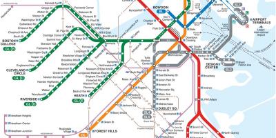 Бостон метро област на мапата