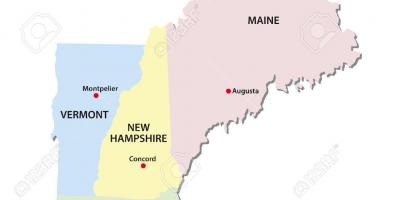 Карта на Нова Англија држави