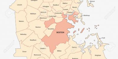 Мапата Бостон област